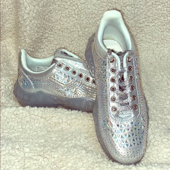 rhinestone tennis shoes